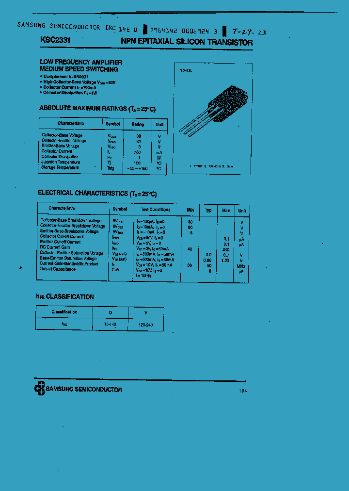 KSC2331_779376.PDF Datasheet