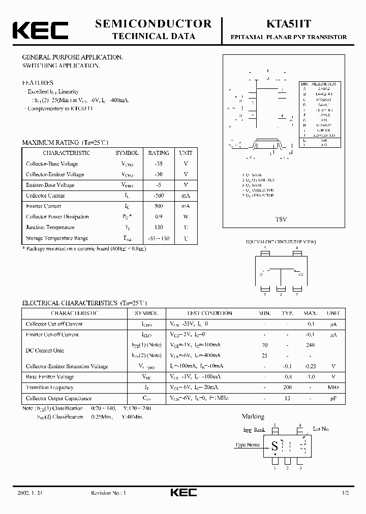KTA511T_608068.PDF Datasheet