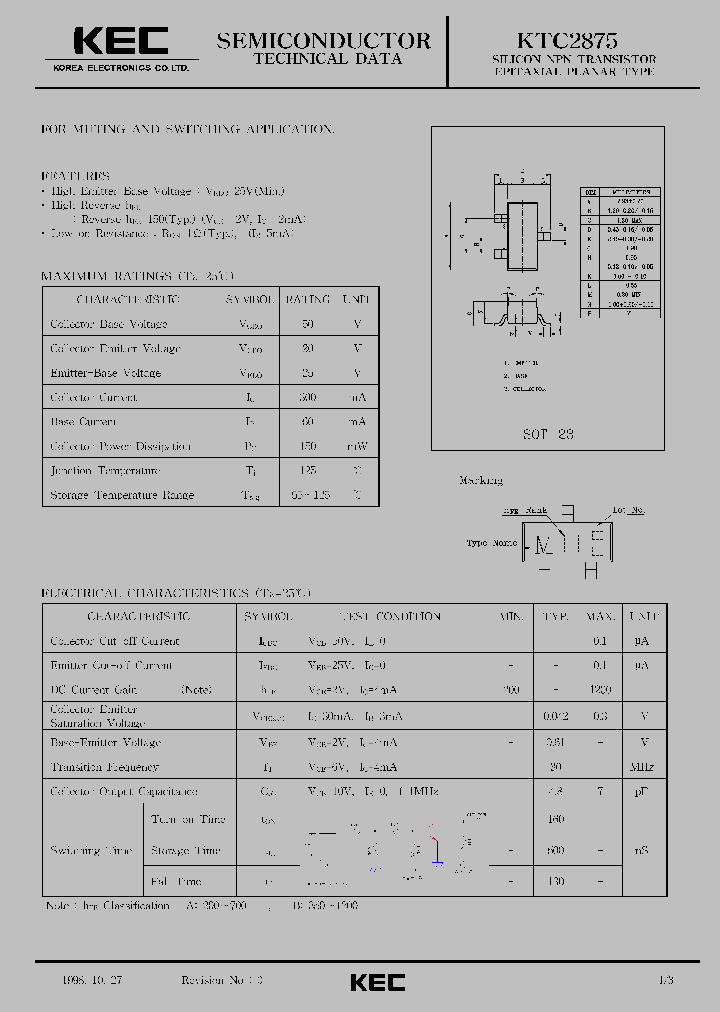 KTC2875_600440.PDF Datasheet