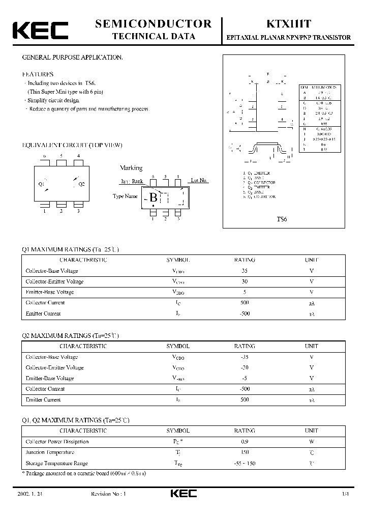 KTX111T_632821.PDF Datasheet