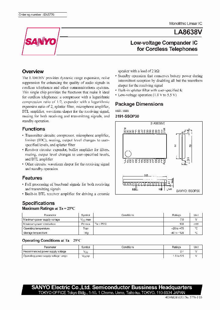 LA8638V_85378.PDF Datasheet