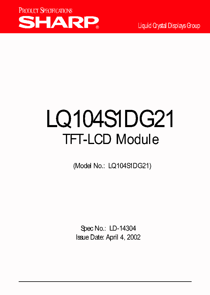 LQ104S1DG21_593223.PDF Datasheet