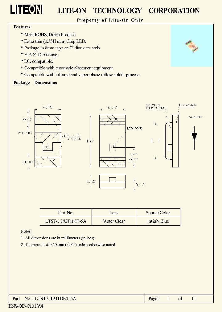 LTST-C193TBKT-5A_639349.PDF Datasheet