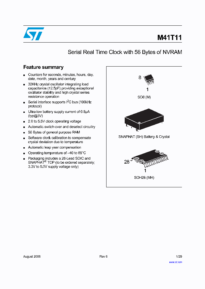 M41T11M6E_732109.PDF Datasheet