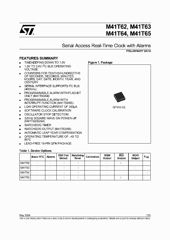 M41T62M41T63M41T64M41T65_568572.PDF Datasheet