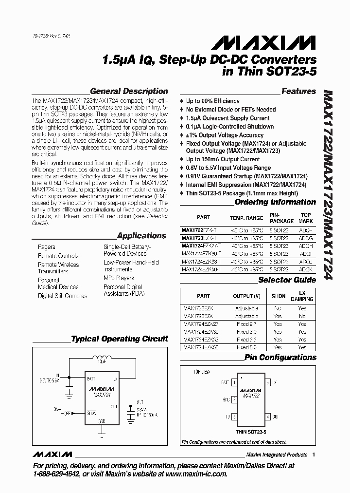 MAX1722_50567.PDF Datasheet
