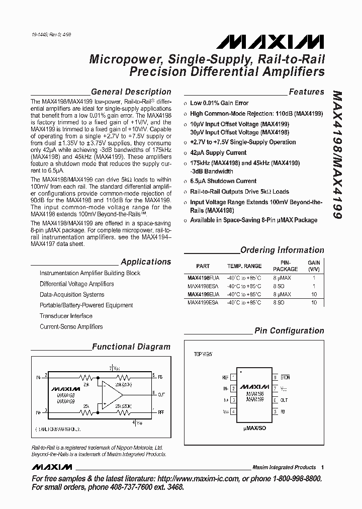 MAX4198_123801.PDF Datasheet
