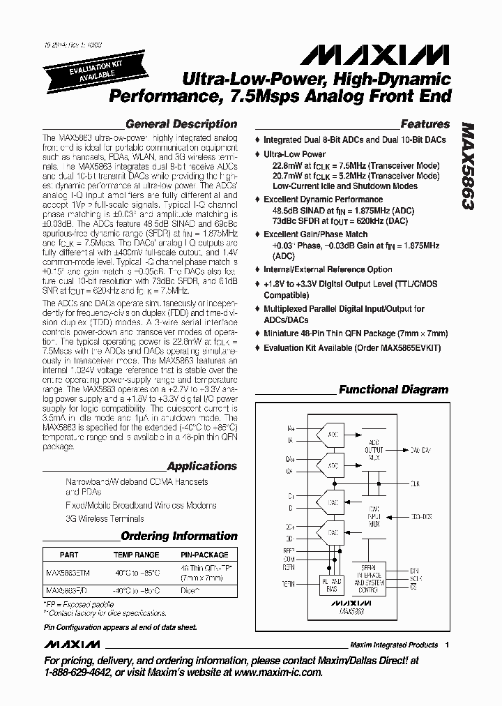 MAX5863ETM_565404.PDF Datasheet