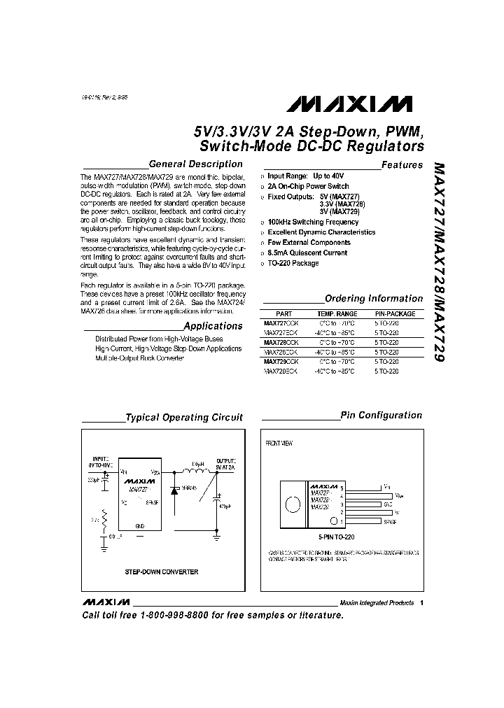 MAX727_85189.PDF Datasheet