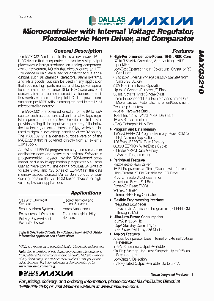 MAXQ3210-EJX_578612.PDF Datasheet