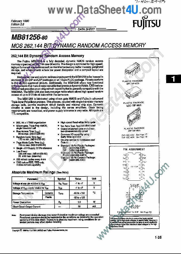 MB81256-80_677219.PDF Datasheet