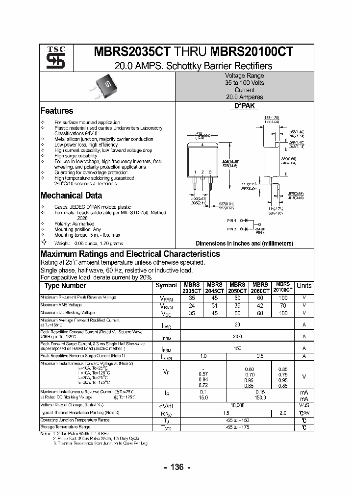 MBRS20100CT_580226.PDF Datasheet