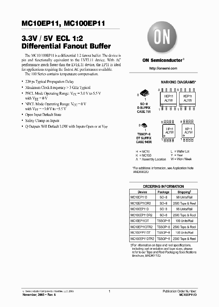 MC10EP11_83864.PDF Datasheet