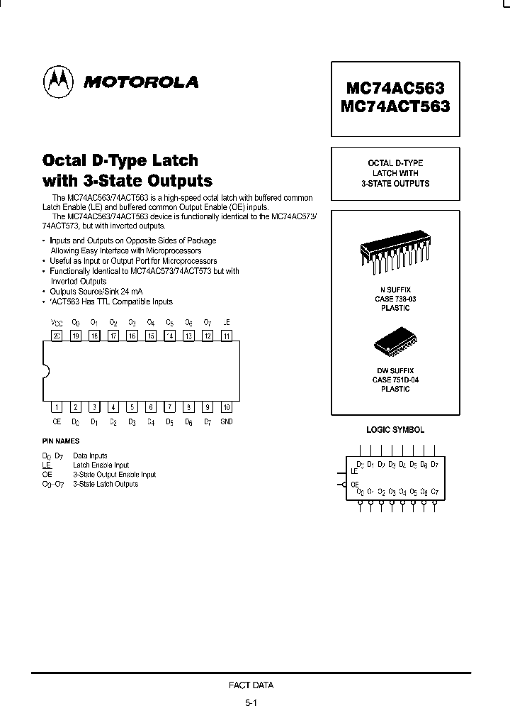 MC74ACT563_292759.PDF Datasheet