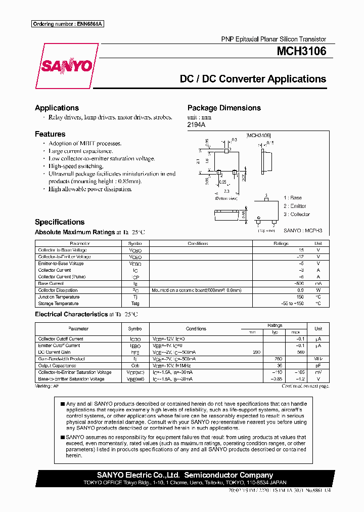 MCH3106_604059.PDF Datasheet