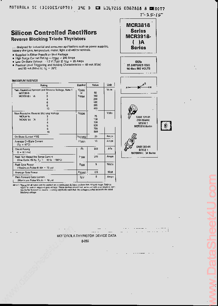 MCR3818_603423.PDF Datasheet