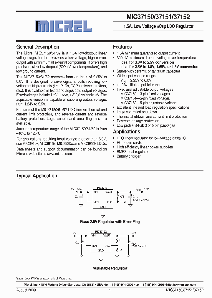 MIC37152_599738.PDF Datasheet