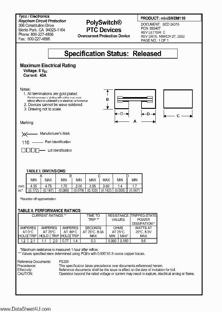 MINISMDM110_595477.PDF Datasheet