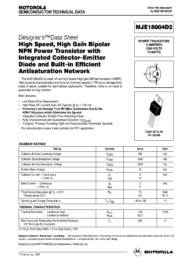 MJE18004D2_276548.PDF Datasheet