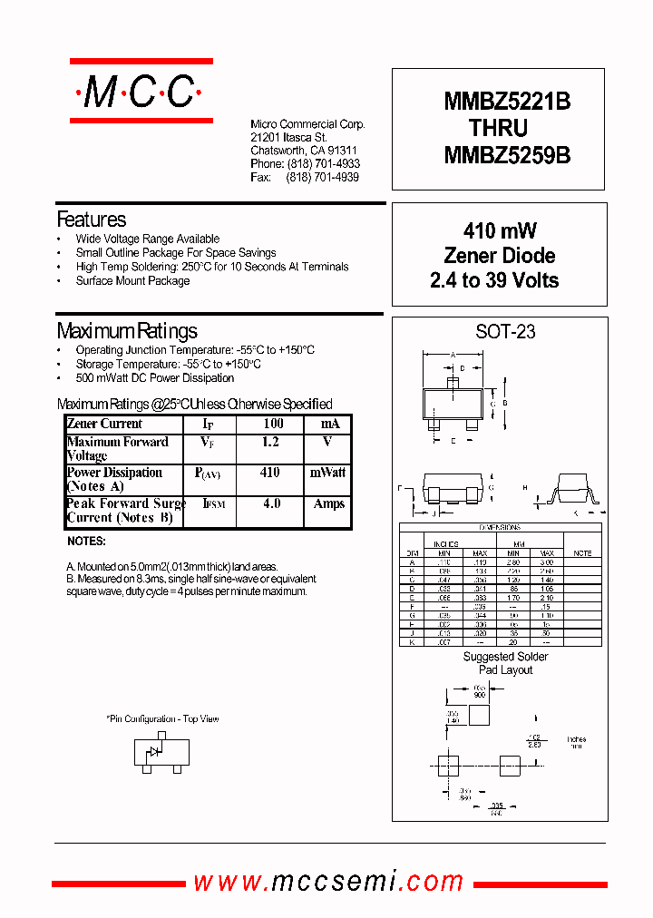MMBZ5222B_32146.PDF Datasheet