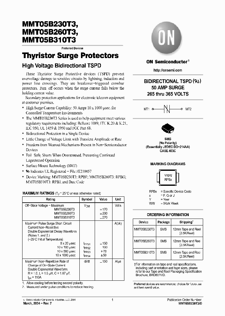 MMT05B260T3_754365.PDF Datasheet