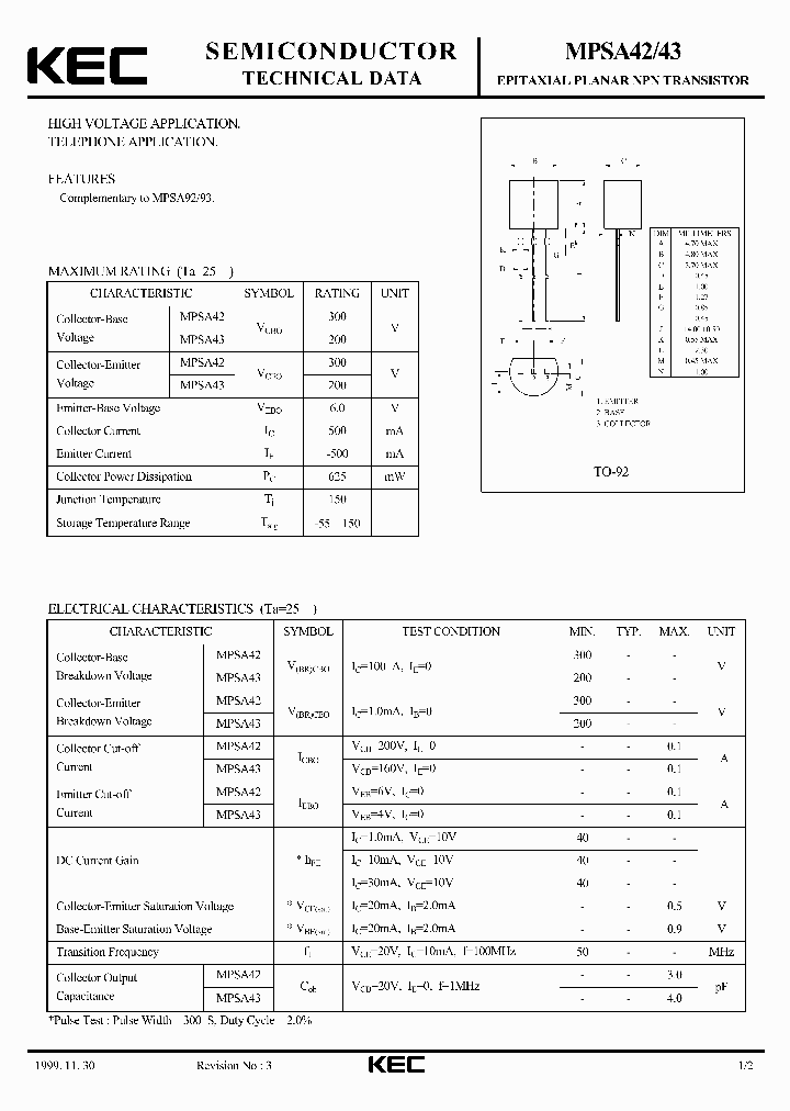 MPSA43_564955.PDF Datasheet