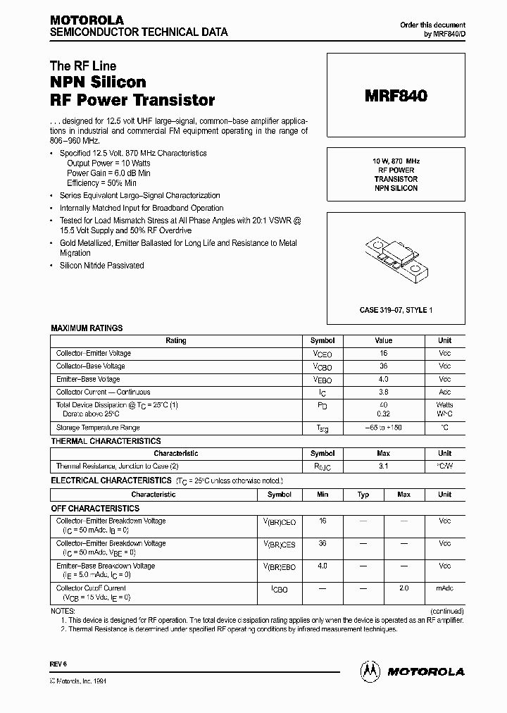 MRF840_560779.PDF Datasheet