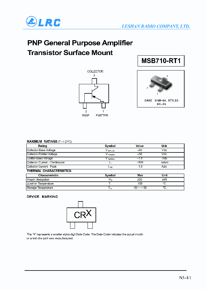 MSB710-RT1_648487.PDF Datasheet