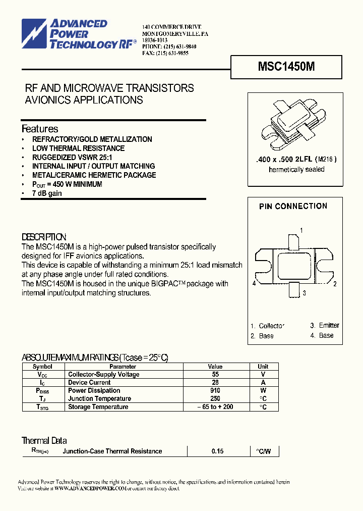 MSC1450M_647560.PDF Datasheet