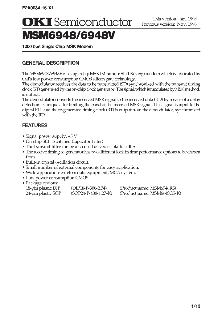 MSM6948_144199.PDF Datasheet