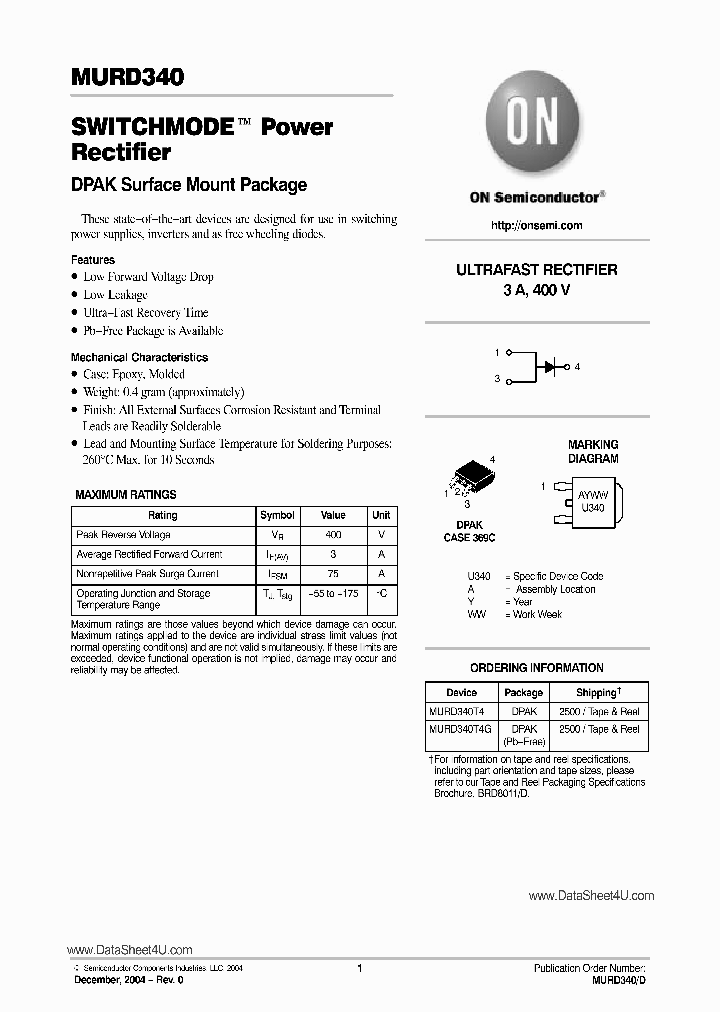 MURD340_705533.PDF Datasheet