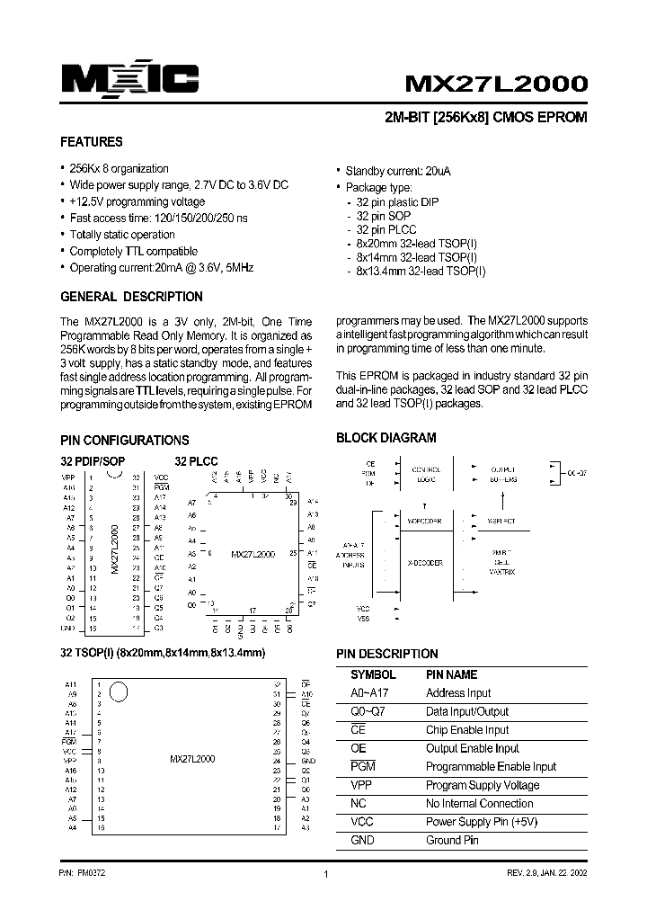 MX27L2000MI-15_677502.PDF Datasheet