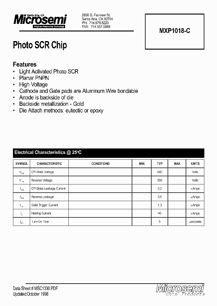 MXP1018-C_655670.PDF Datasheet