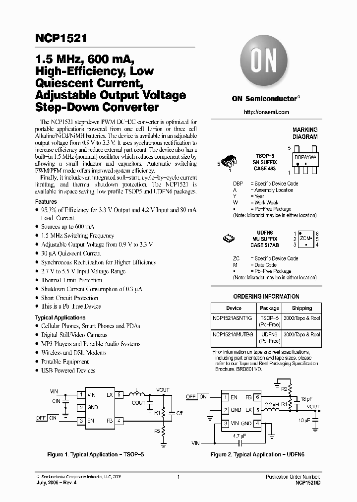 NCP1521AMUTBG_608090.PDF Datasheet