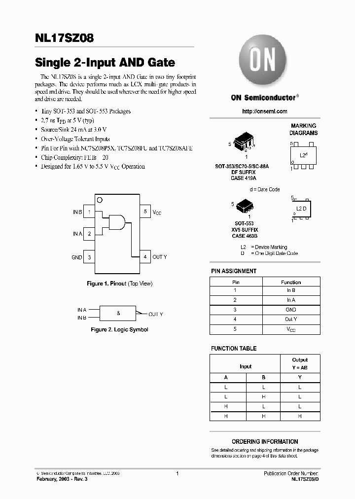 NL17SZ08XV5T2_761228.PDF Datasheet