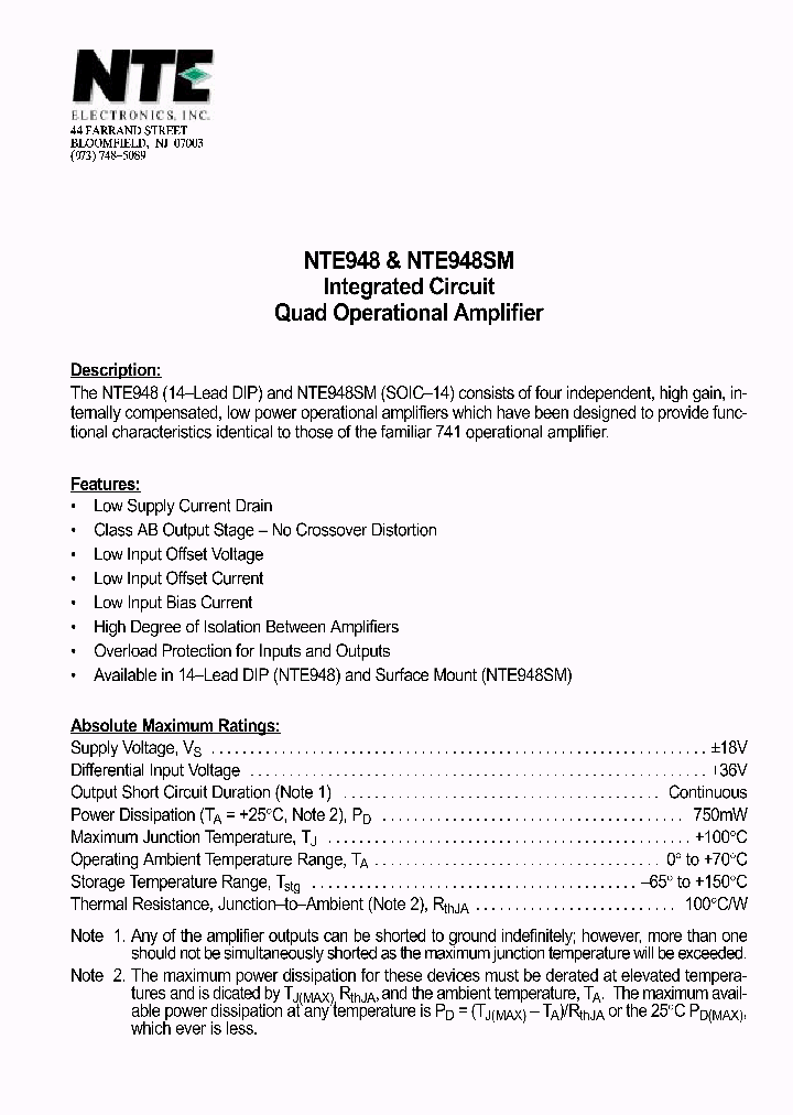 NTE948SM_646882.PDF Datasheet