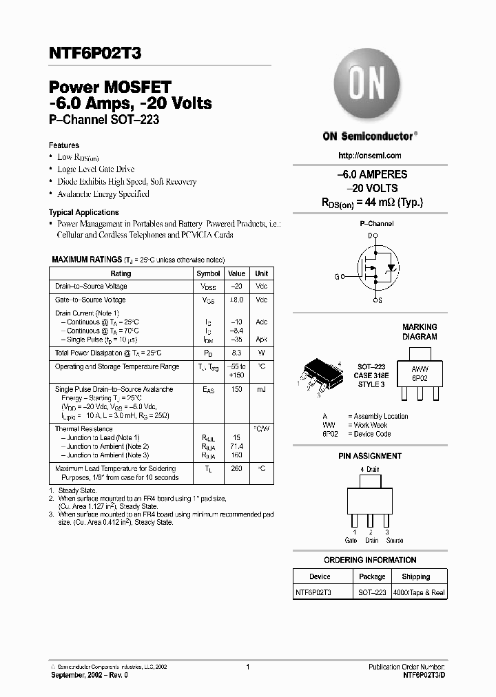 NTF6P02T3_755118.PDF Datasheet