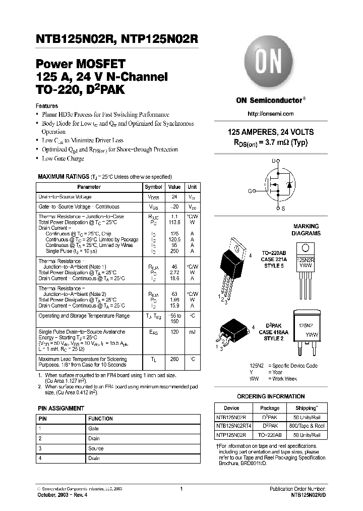 NTP125N02R_64734.PDF Datasheet