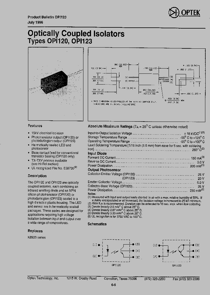 OPI120_646904.PDF Datasheet