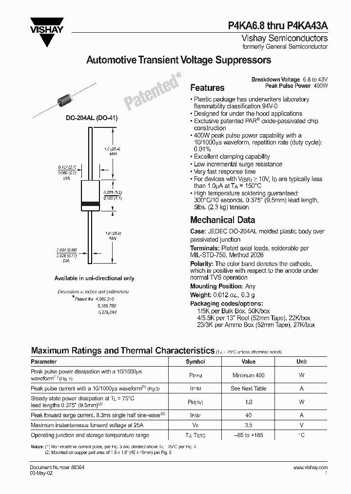 P4KA68_650859.PDF Datasheet