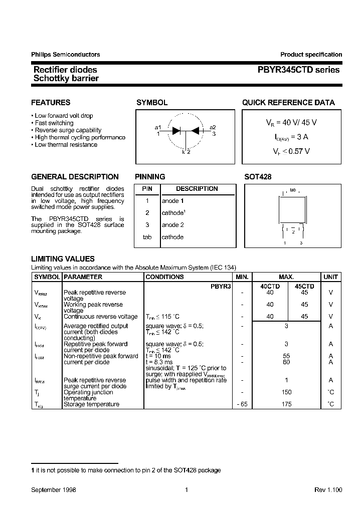 PBYR345CTD_326549.PDF Datasheet