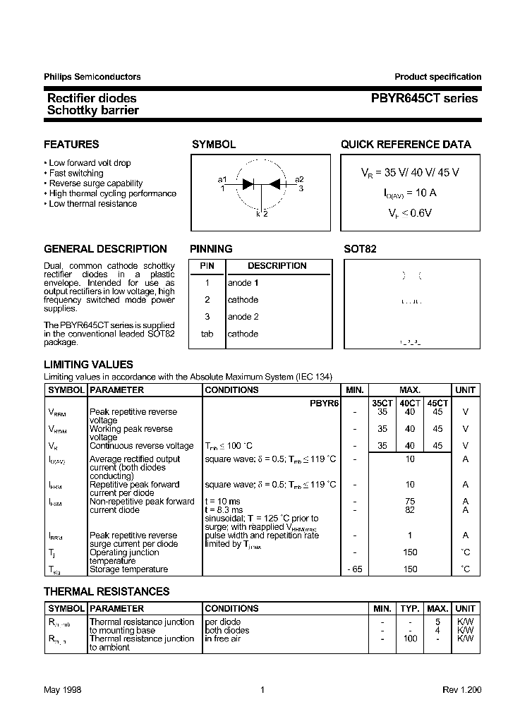 PBYR645CT_569443.PDF Datasheet
