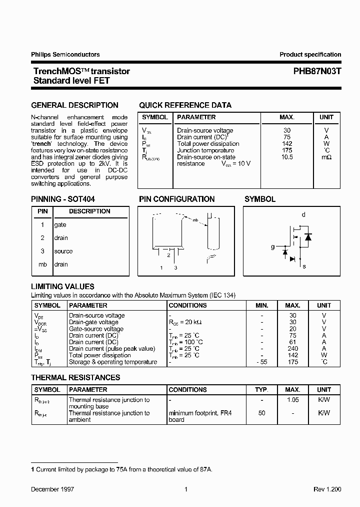 PHB87N03T_765529.PDF Datasheet