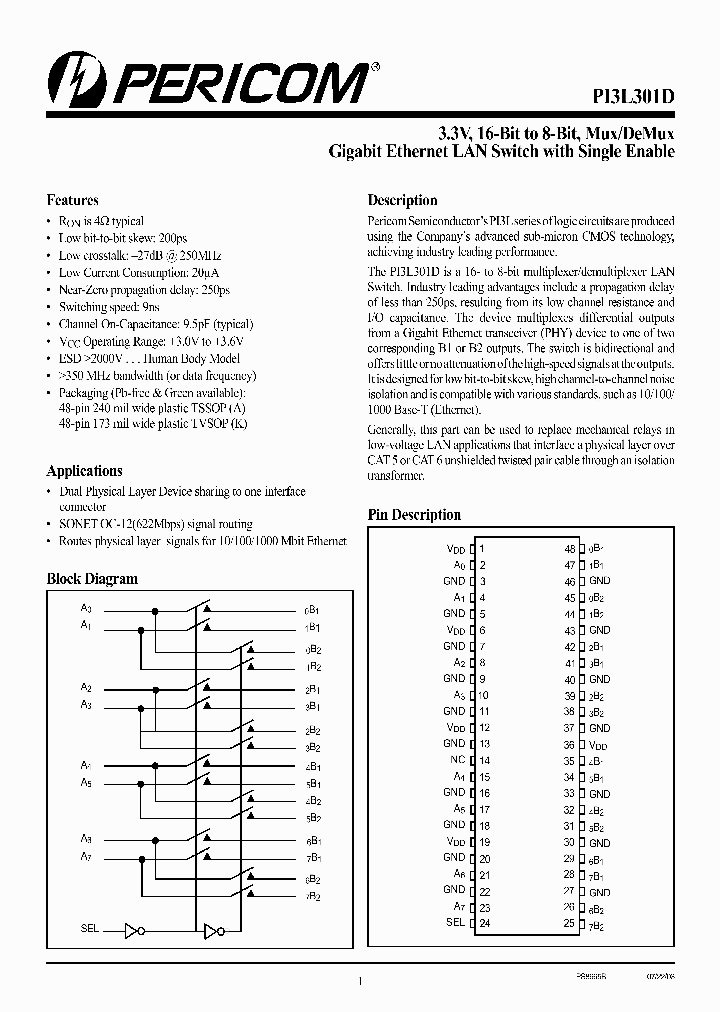 PI3L301D_597495.PDF Datasheet