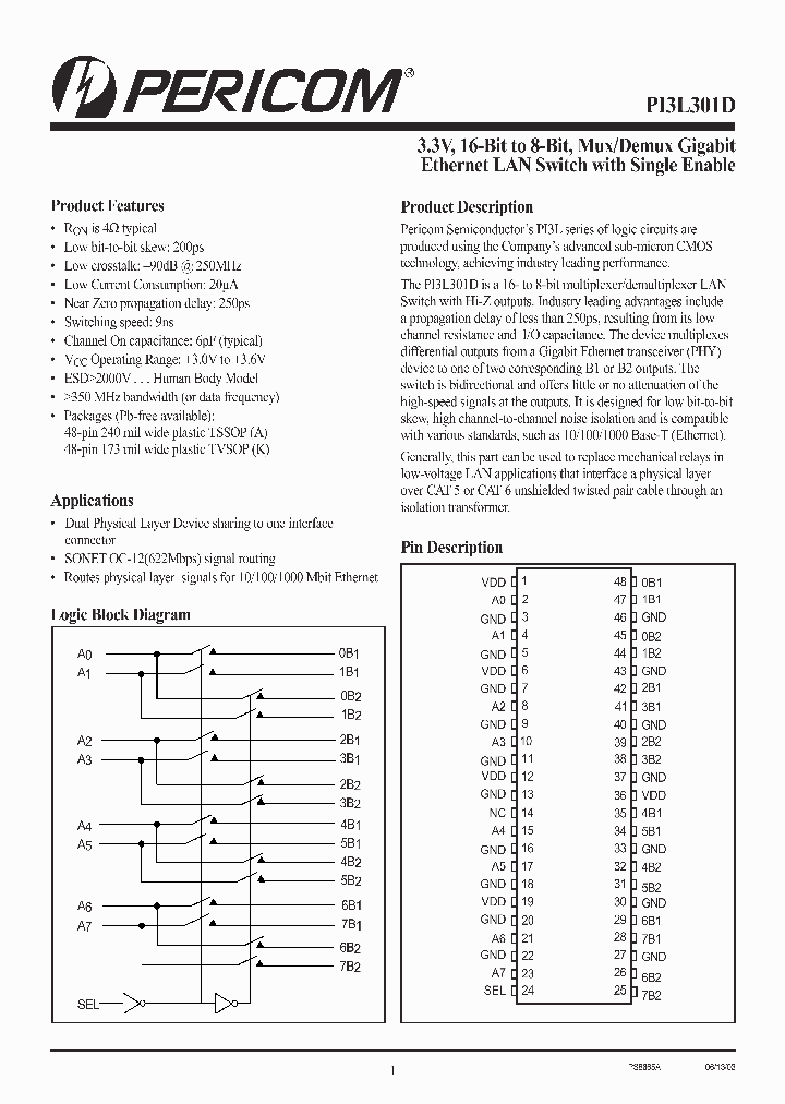 PI3L301DA_597494.PDF Datasheet