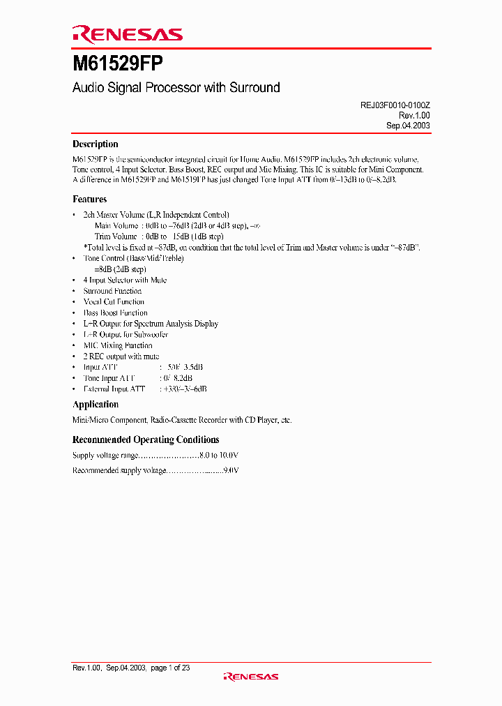 REJ03F0010M61529FP_727987.PDF Datasheet