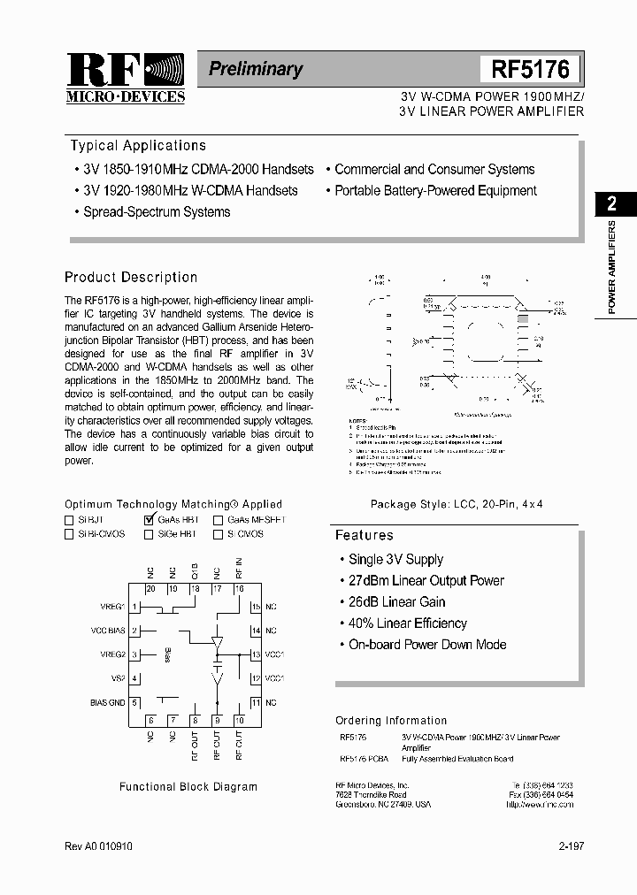 RF5176PCBA_585615.PDF Datasheet