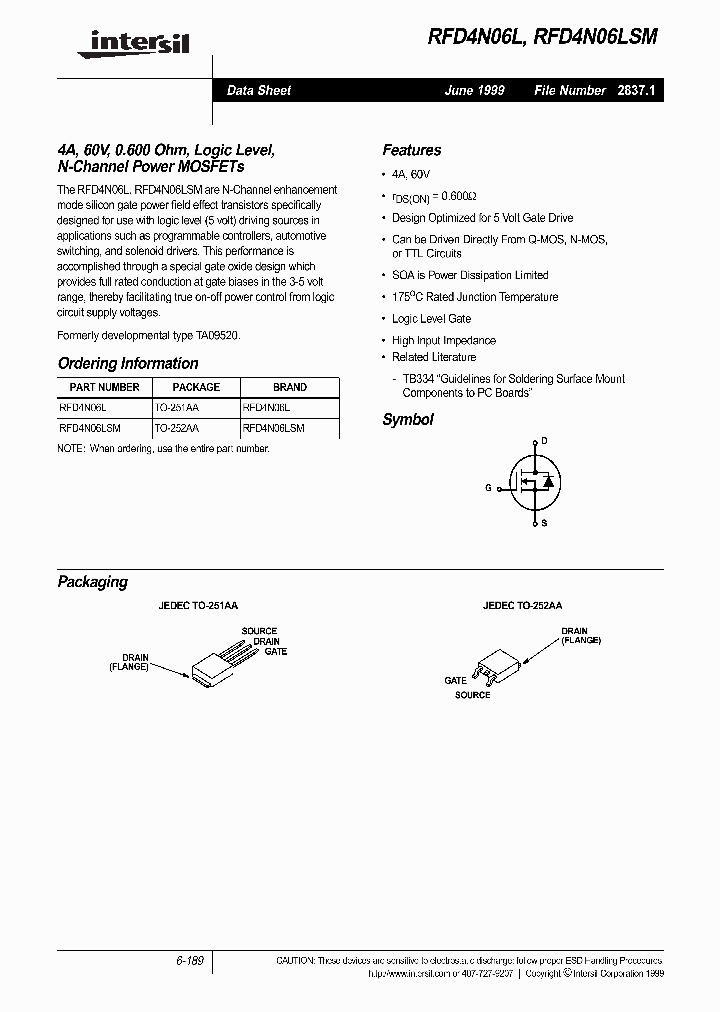 RFD4N06LSM_743166.PDF Datasheet