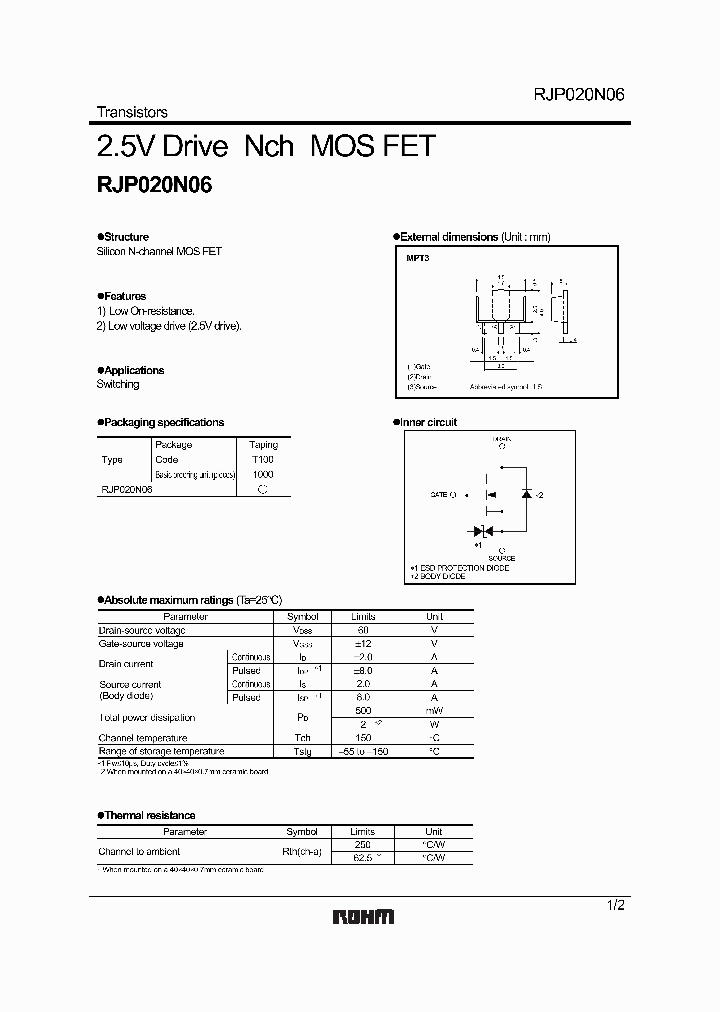 RJP020N06_735643.PDF Datasheet