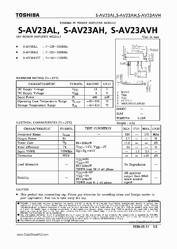 S-AV23AH_732998.PDF Datasheet